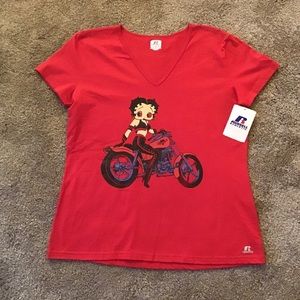 NWT! Russell Athletic Betty Boop Tee Size XL